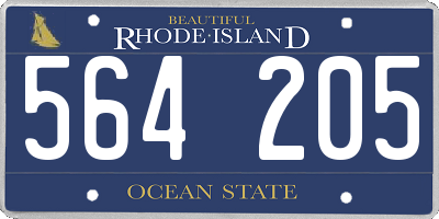 RI license plate 564205