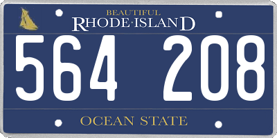 RI license plate 564208