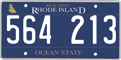RI license plate 564213