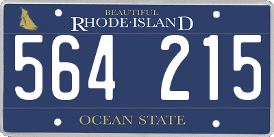 RI license plate 564215
