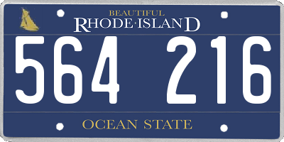 RI license plate 564216