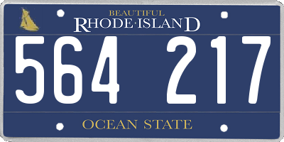 RI license plate 564217