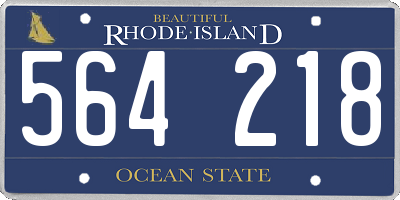 RI license plate 564218