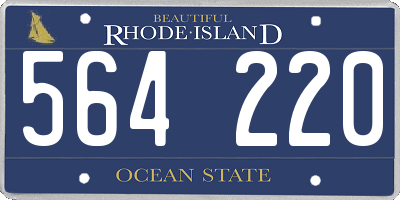 RI license plate 564220