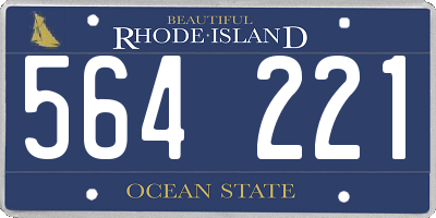 RI license plate 564221