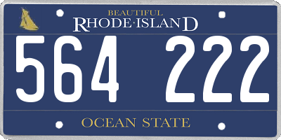 RI license plate 564222