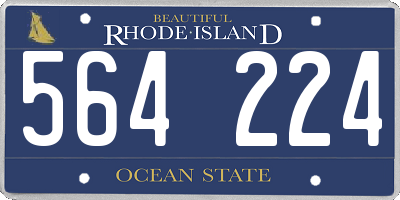 RI license plate 564224