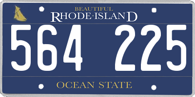 RI license plate 564225