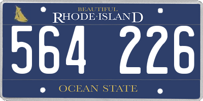 RI license plate 564226