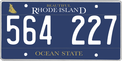 RI license plate 564227