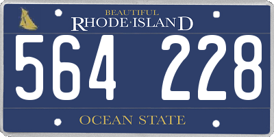 RI license plate 564228