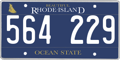 RI license plate 564229