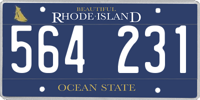 RI license plate 564231