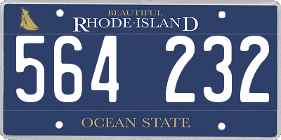 RI license plate 564232