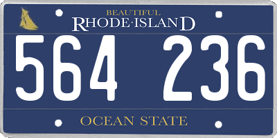 RI license plate 564236