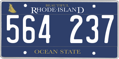 RI license plate 564237