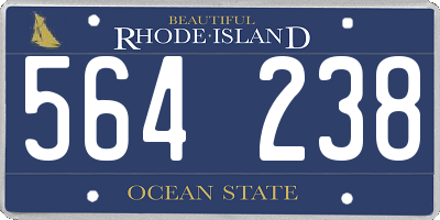 RI license plate 564238