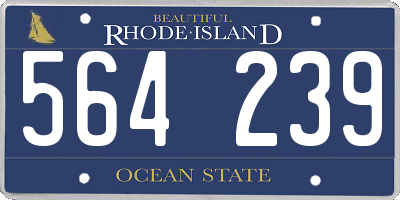RI license plate 564239