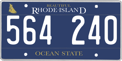 RI license plate 564240