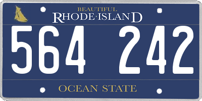 RI license plate 564242