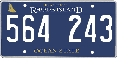 RI license plate 564243