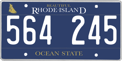 RI license plate 564245