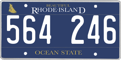 RI license plate 564246