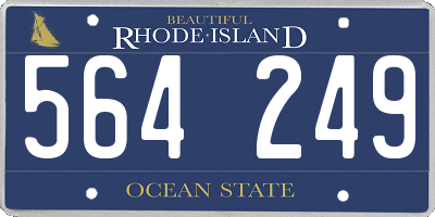 RI license plate 564249