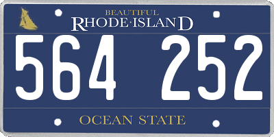 RI license plate 564252