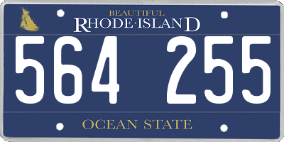 RI license plate 564255