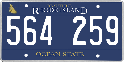 RI license plate 564259