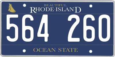 RI license plate 564260