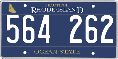 RI license plate 564262
