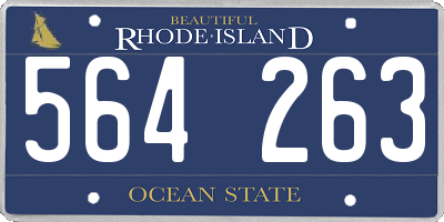 RI license plate 564263