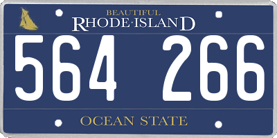 RI license plate 564266