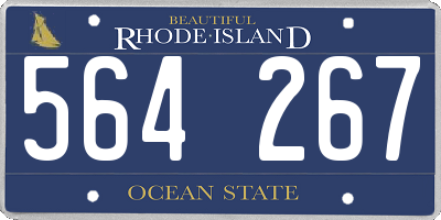 RI license plate 564267
