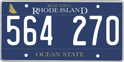 RI license plate 564270
