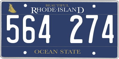 RI license plate 564274
