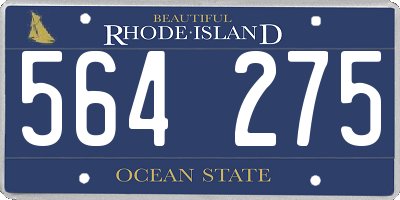 RI license plate 564275