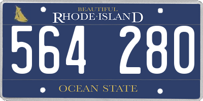 RI license plate 564280