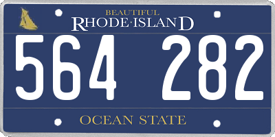 RI license plate 564282
