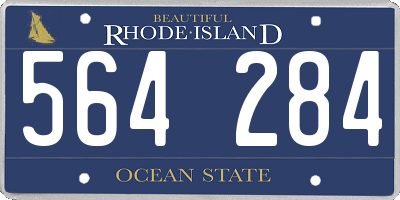 RI license plate 564284
