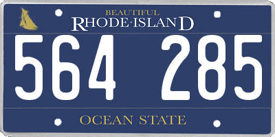 RI license plate 564285