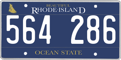 RI license plate 564286