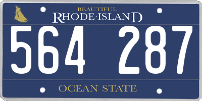RI license plate 564287