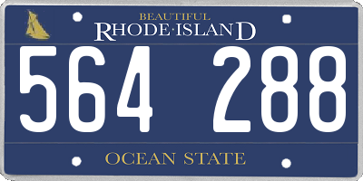 RI license plate 564288