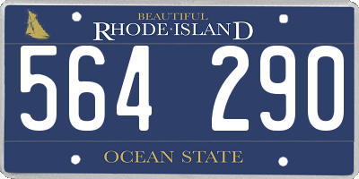 RI license plate 564290
