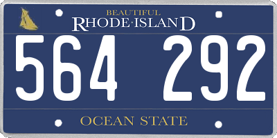 RI license plate 564292