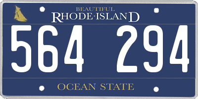 RI license plate 564294