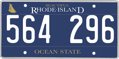 RI license plate 564296